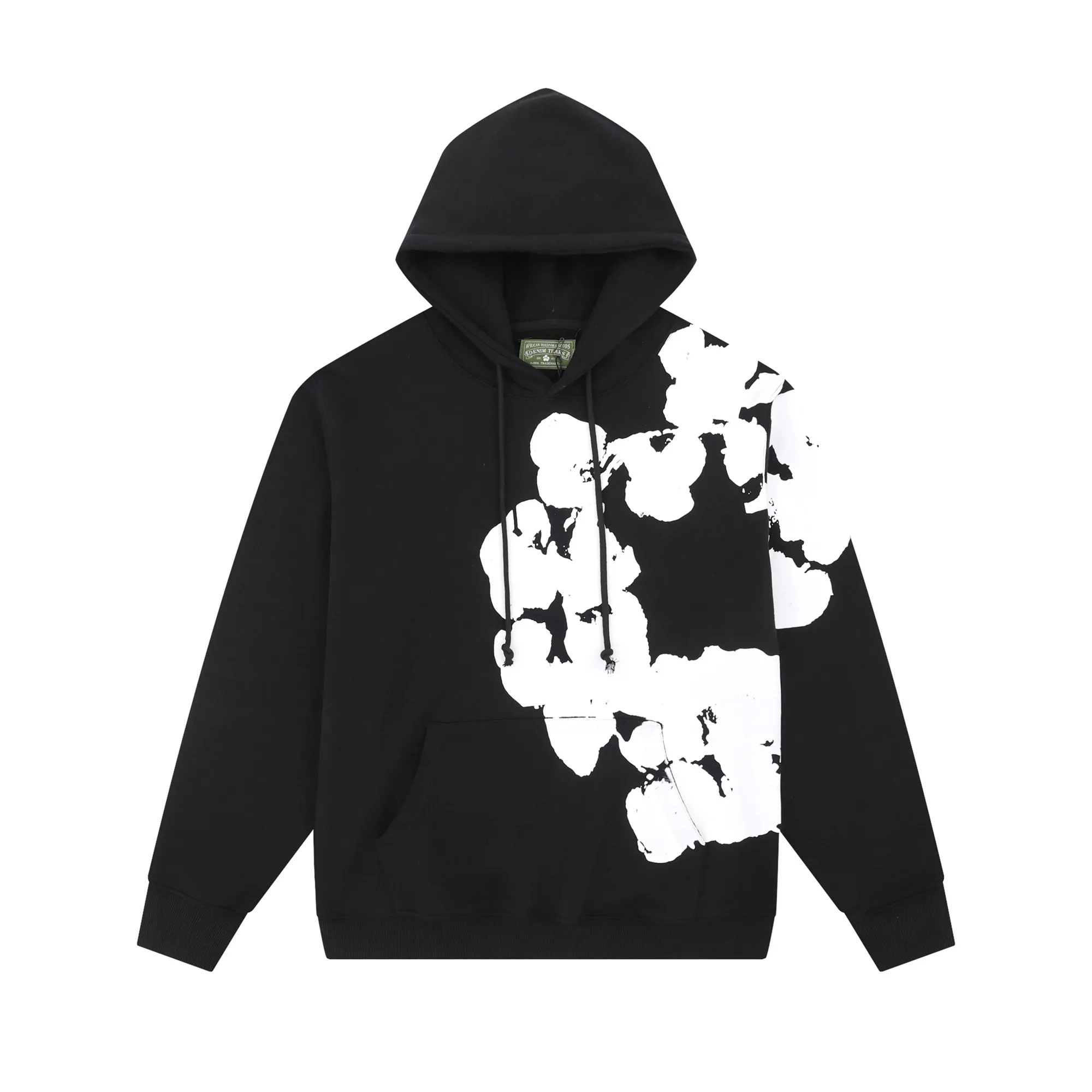 D116# P230 Denim Tears Biggie Cotton Wreath Sweatshirt Black 400g kapok high quality 100% cotton printed hoodie hooded sweatshirt color (color): black (black), gray (gray), Pruple (purple) Size: S M L XL